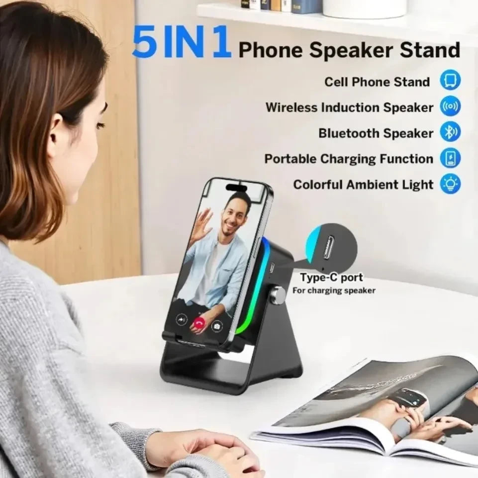 Wireless Induction Speaker Phone Stand