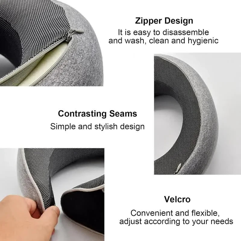Ergonomic Memory Foam Travel Neck Pillow