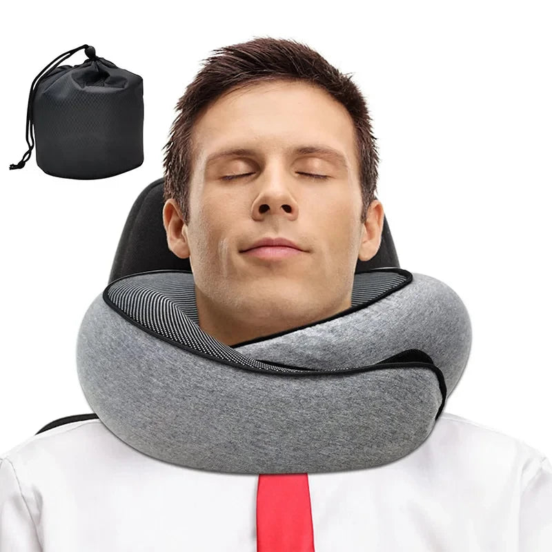 Ergonomic Memory Foam Travel Neck Pillow